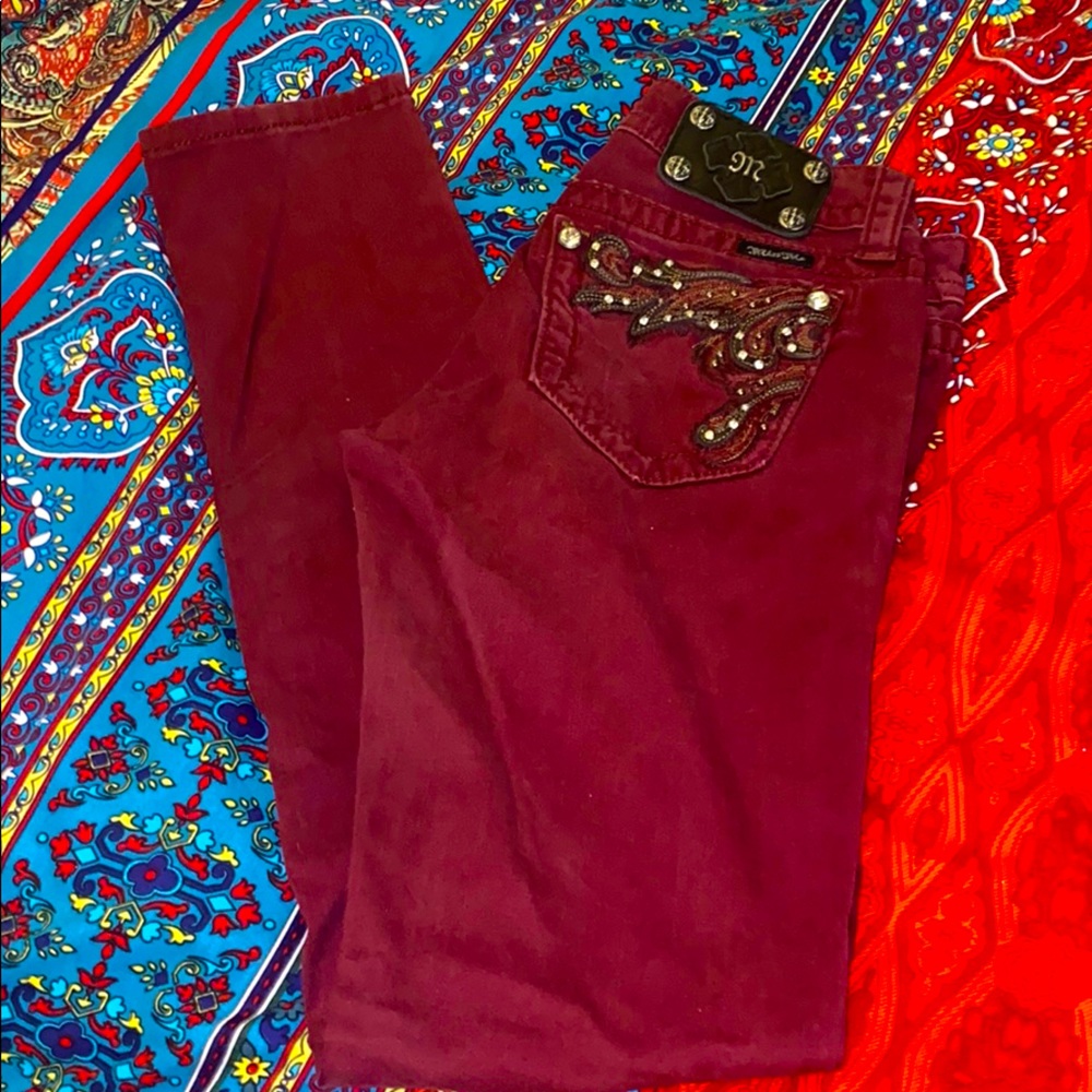 Miss me skinny jeans more of a maroon